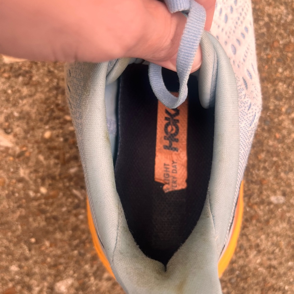 Hoka Women's Athletic Shoes - Light Blue and Orange - Picture 6 of 9